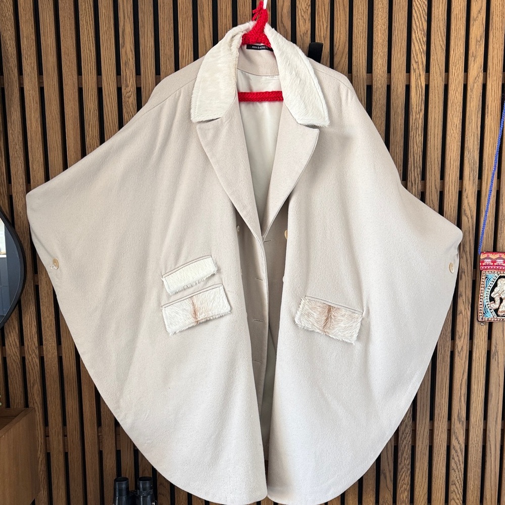 Elegant Cream Cape Coat